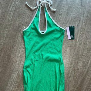 Wild Fable Green Halter Dress NEW WITH TAGS